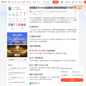 如何通过Chrome浏览器轻松获取视频网站的TS文件_ts文件下载-CSDN博客