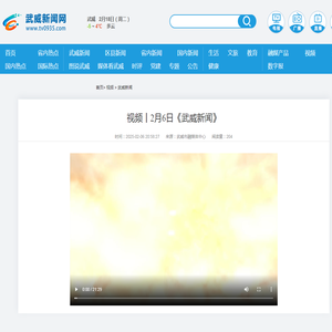 视频丨2月6日《武威新闻》——武威新闻网