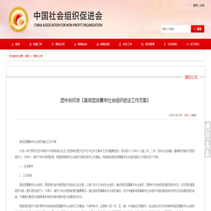 团中央印发《县级团属青年社会组织建设工作方案》_中国社会组织促进会